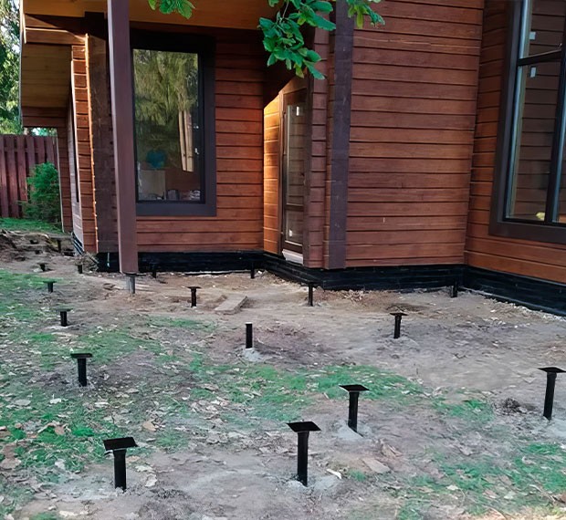 Винтовые сваи для веранды или террасы в Луховицах